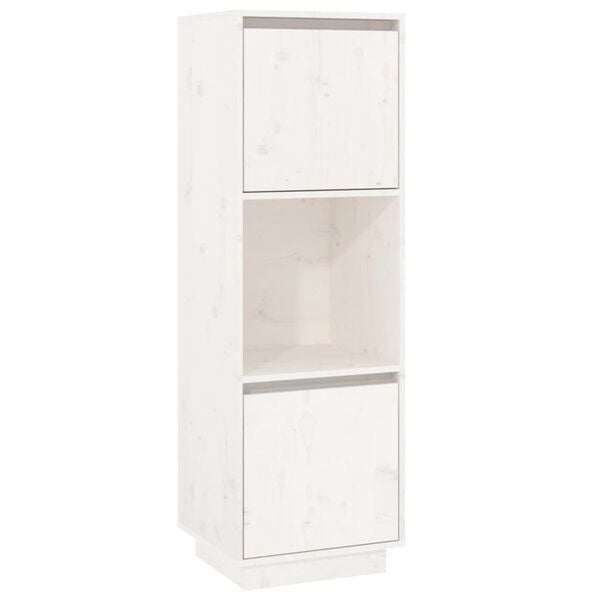 vidaXL Highboard Weiß 38x35x117 cm Massivholz Kiefer