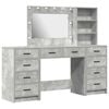 vidaXL Schminktisch 3 pcs Beton Grau 78,5 x 41 x 135 cm Holzwerkstoff