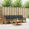 vidaXL Outdoor-Sofagarnitur mit Kissen 5 pcs Natur und Anthrazit