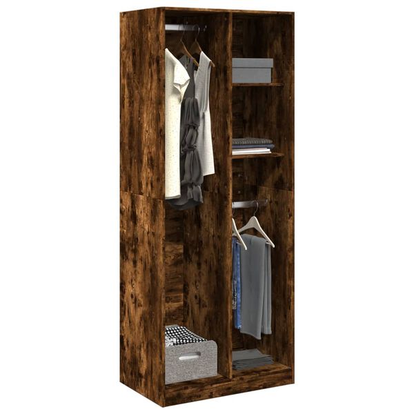 vidaXL Kleiderschrank R&auml;uchereiche 80x50x200 cm Holzwerkstoffs