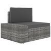 vidaXL 5-tlg. Garten-Lounge-Set Poly Rattan Grau