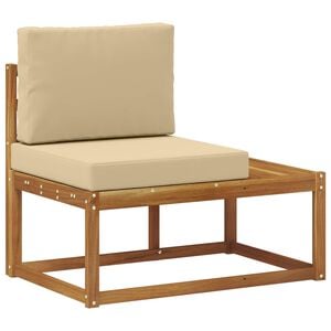 vidaXL Outdoor End Sofa Natur 91 x 63 x 73 cm Massivholz Akazie