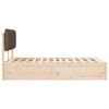 vidaXL Bettgestell mit gepolstertem Kopfteil Taupe 120 x 190 cm