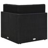 vidaXL Modulares Sofa-Eckteil Poly Rattan Schwarz