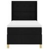 vidaXL Boxspringbett mit Matratze Schwarz 140 x 190 cm Stoff