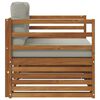 vidaXL Outdoor-Sofagarnitur Massives Akazienholz und Polyester Natur
