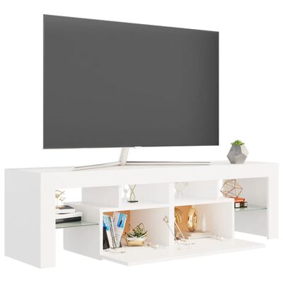 vidaXL TV-Schrank mit LED-Leuchten Weiß 140x35x40 cm
