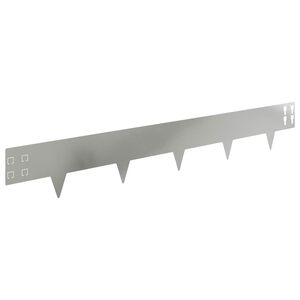 vidaXL Raseneinfassung 50 pcs 100 x 15 cm Stahl Silber