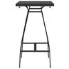 vidaXL Garten-Bartisch Schwarz 60×60×110 cm Hartglas