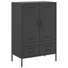 vidaXL Highboard Schwarz 68x39x101,5 cm Stahl