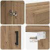 vidaXL Wandschrank Artisan-Eiche 69,5 x 34 x 90 cm Holzwerkstoff
