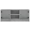 vidaXL TV-Schrank mit Glastüren Betongrau 102x37x42 cm