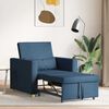 vidaXL Ausziehbare Schlafcouch Einzel Blau 90 x 165 x 87 cm Stoff
