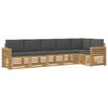 vidaXL Outdoor-Sofagarnitur 6 pcs Wei&szlig; und Anthrazit