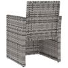 vidaXL Gartensessel mit Kissen Grau Poly Rattan