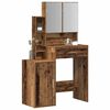 vidaXL Schminktisch mit Regal Altholz 80 x 35 x 132 cm Holzwerkstoff