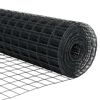 vidaXL Eurozaun Grau 1,2 x 10 m PVC-beschichtetes Eisen