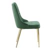 Venture Home Esszimmerst&uuml;hle 2 Stk. Velvet Deluxe Samt Gr&uuml;n & Messing