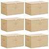 vidaXL Aufbewahrungsbox 6 Stk. Vliesstoff 55 x 35 x 32 cm 61,6 L Creme