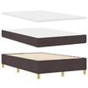 vidaXL Boxspringbett mit Matratze Dunkelbraun 120 x 200 cm Stoff