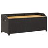 vidaXL Sitzbank mit Stauraum 120 cm Poly Rattan Schwarz