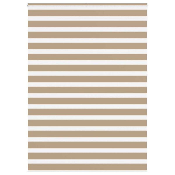 vidaXL Doppelrollo Sandbraun 160x230 cm Stoffbreite 155,9 cm Polyester