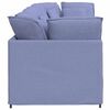 vidaXL Modulares Sofa mit Kissen Stoff Jeansblau