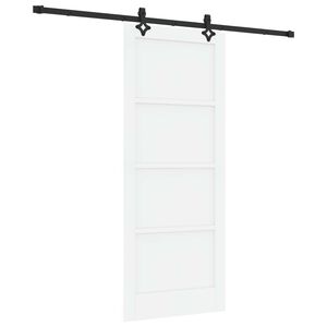 vidaXL Schiebet&uuml;r ORKDAL Wei&szlig; 83 x 202 cm Massives Kiefernholz