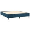 vidaXL Boxspringbett mit Matratze Dunkelblau 200x200 cm Samt