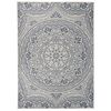 vidaXL Outdoor-Teppich Flachgewebe 200x280 cm Blaues Muster