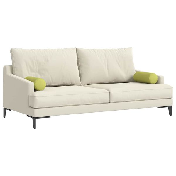 vidaXL Bolsterkissen 2 St&uuml;ck Hellgr&uuml;n &Oslash; 15 x 40 cm Stoff