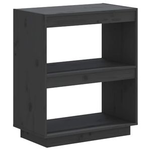 vidaXL B&uuml;cherregal Grau 60x35x71 cm Massivholz Kiefer