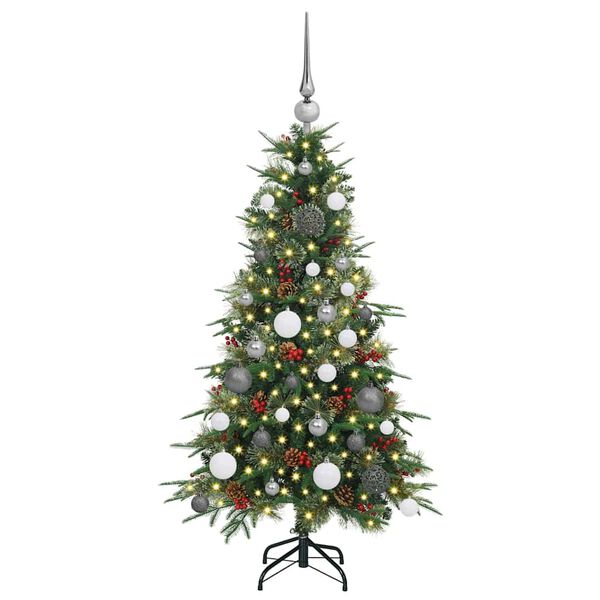 vidaXL K&uuml;nstlicher klappbarer Weihnachtsbaum Gr&uuml;n 120 cm PE und PVC