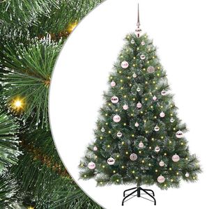 vidaXL K&uuml;nstlicher Weihnachtsbaum mit 150 LEDs Gr&uuml;n 150 cm PE und PVC