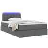 vidaXL Bett mit Stauraum und LED mit LED Dunkelgrau 120 x 190 cm Stoff