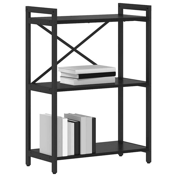 vidaXL B&uuml;cherregal Schwarz Eichen-Optik 60 x 30 x 85 cm Holzwerkstoff