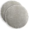 vidaXL Kissenbezug 2 stk. HEERLEN Hellgrau &Oslash; 60 cm Chenille-Stoff