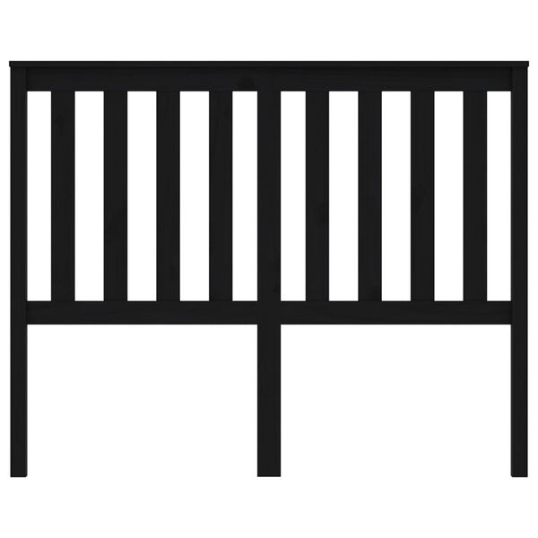 vidaXL Kopfteil Schwarz 146x6x101 cm Massivholz Kiefer