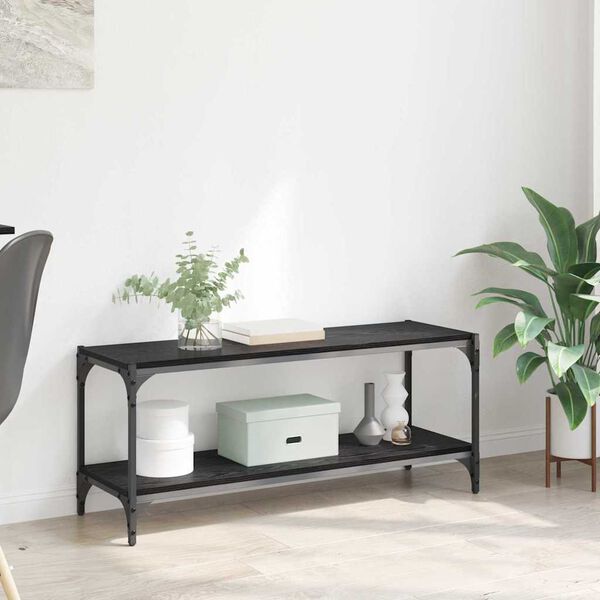 vidaXL TV-Schr&auml;nk Schwarz Eichen-Optik 100x33x41cm