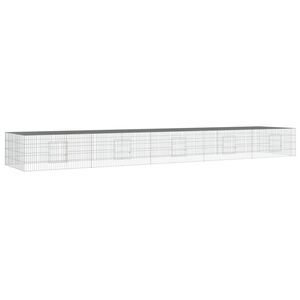 vidaXL Kaninchenk&auml;fig 5 Paneele 541x109x54 cm Verzinktes Eisen