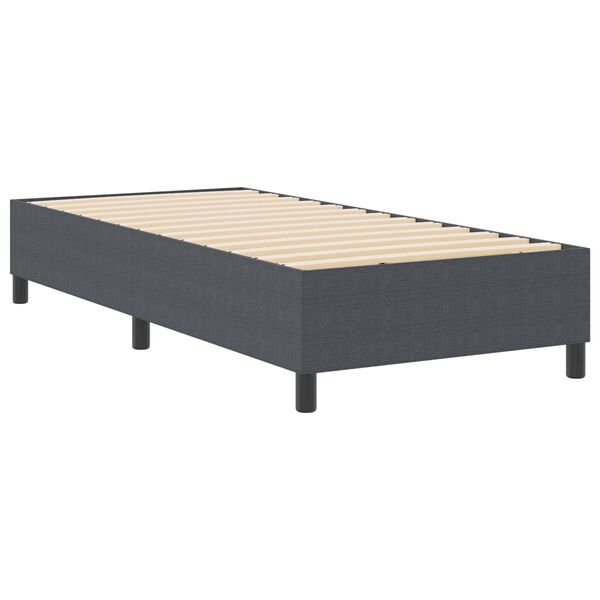 vidaXL Boxspringbett Dunkelgrau 80 x 200 cm Cordstoff