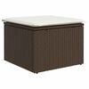 vidaXL 9-tlg. Garten-Sofagarnitur mit Kissen Braun Poly Rattan