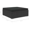 vidaXL 8-tlg. Garten-Lounge-Set mit Auflagen Poly Rattan Schwarz