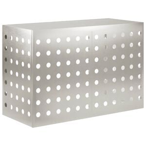 vidaXL Klimaanlagenabdeckung Silber 90 x 40 x 60 cm Edelstahl