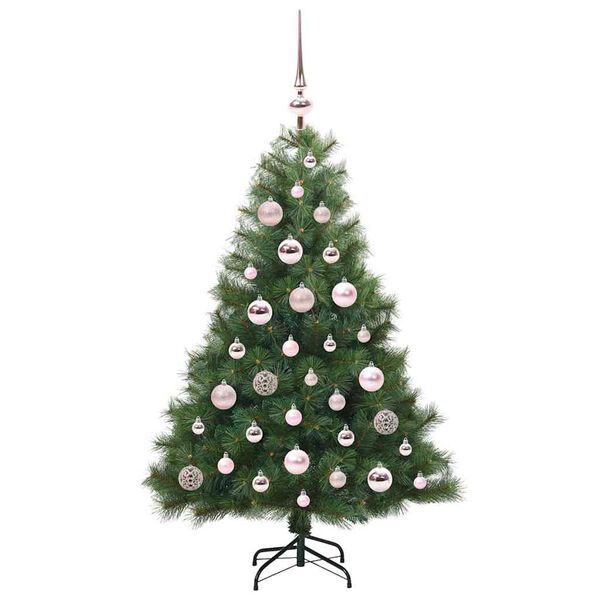 vidaXL Künstlicher Weihnachtsbaum mit 150 LEDs Grün 120 cm PE und PVC