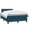 vidaXL Boxspringbett mit Matratze Dunkelblau 120x210 cm Samt