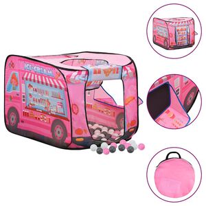 vidaXL Kinder-Spielzelt mit 250 B&auml;llen Rosa 70x112x70 cm