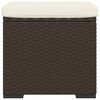 vidaXL Hocker mit Kissen 2 Stk. Braun 40x30x40 cm Poly Rattan