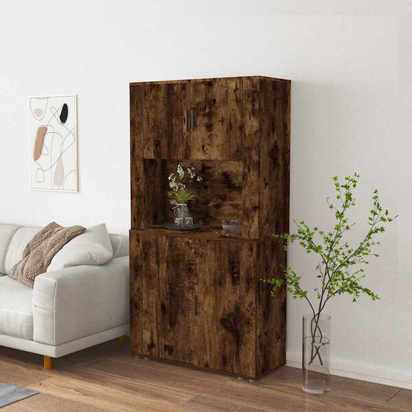 vidaXL Highboard R&auml;uchereiche Holzwerkstoff