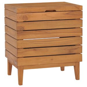 vidaXL W&auml;schekorb 40&times;30&times;45 cm Teak Massivholz
